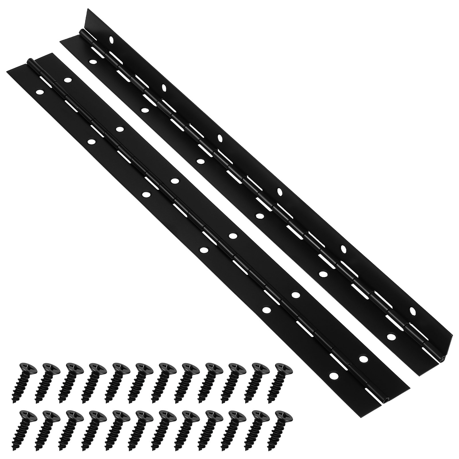 Piano Hinge Continuous - 2Pcs Heavy Duty Black Iron Piano