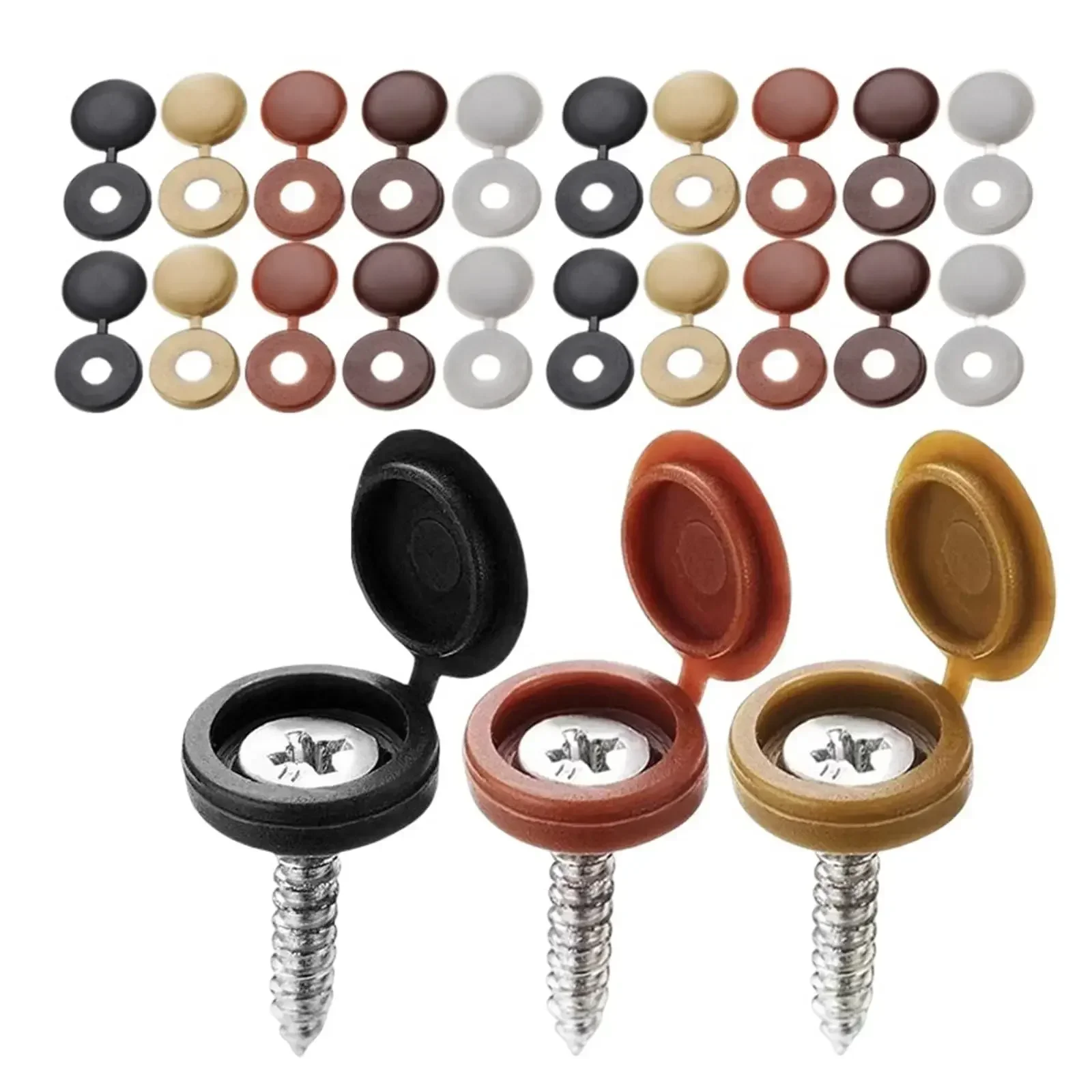 Hinged Plastic Screw Cap Cover - Furniture Hardware Hinges 评论和价格