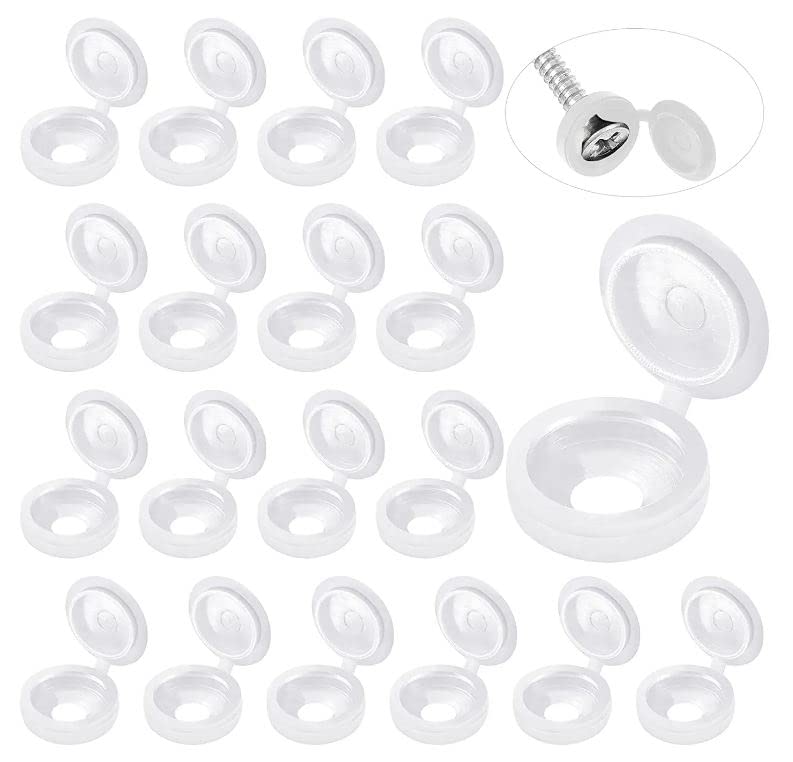White Hinged Plastic Screw Cap - Furniture Hardware Hinges 评论和价格