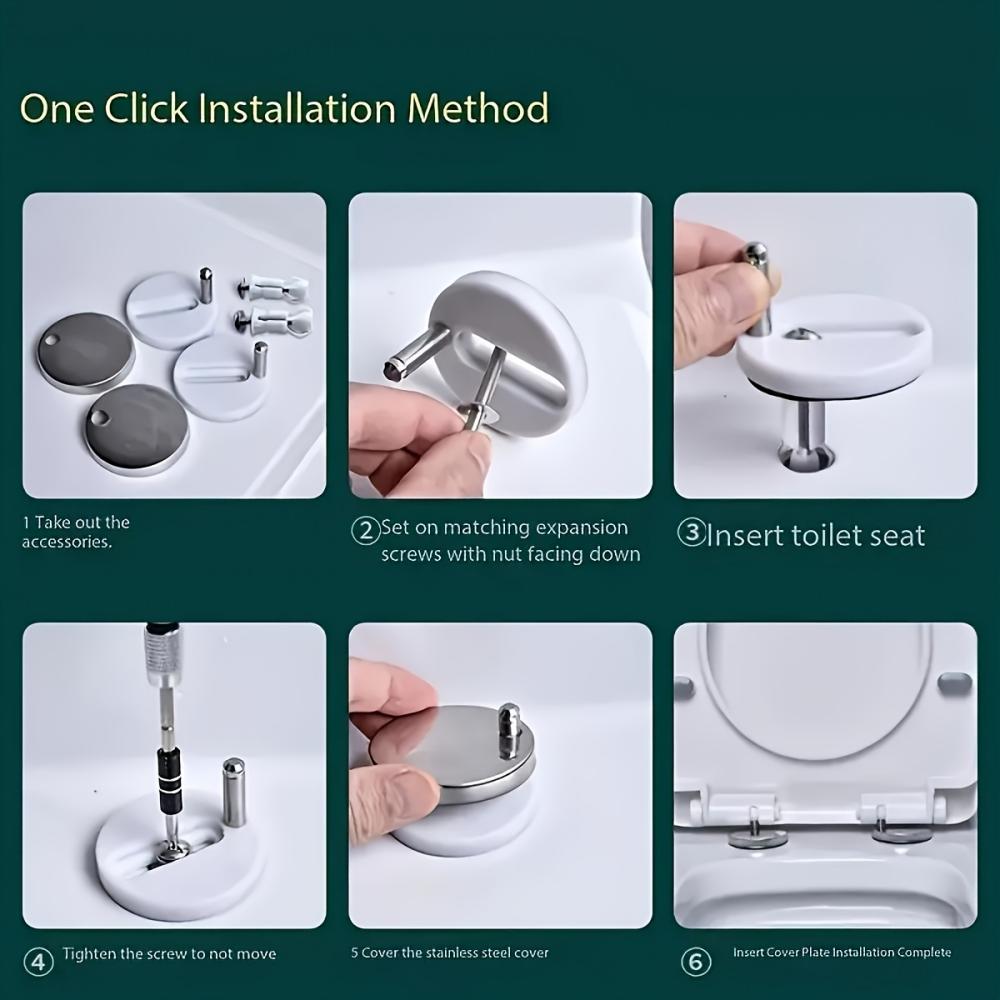 1Pair Stainless Steel Toilet S - Furniture Hardware Replacement 评论和价格