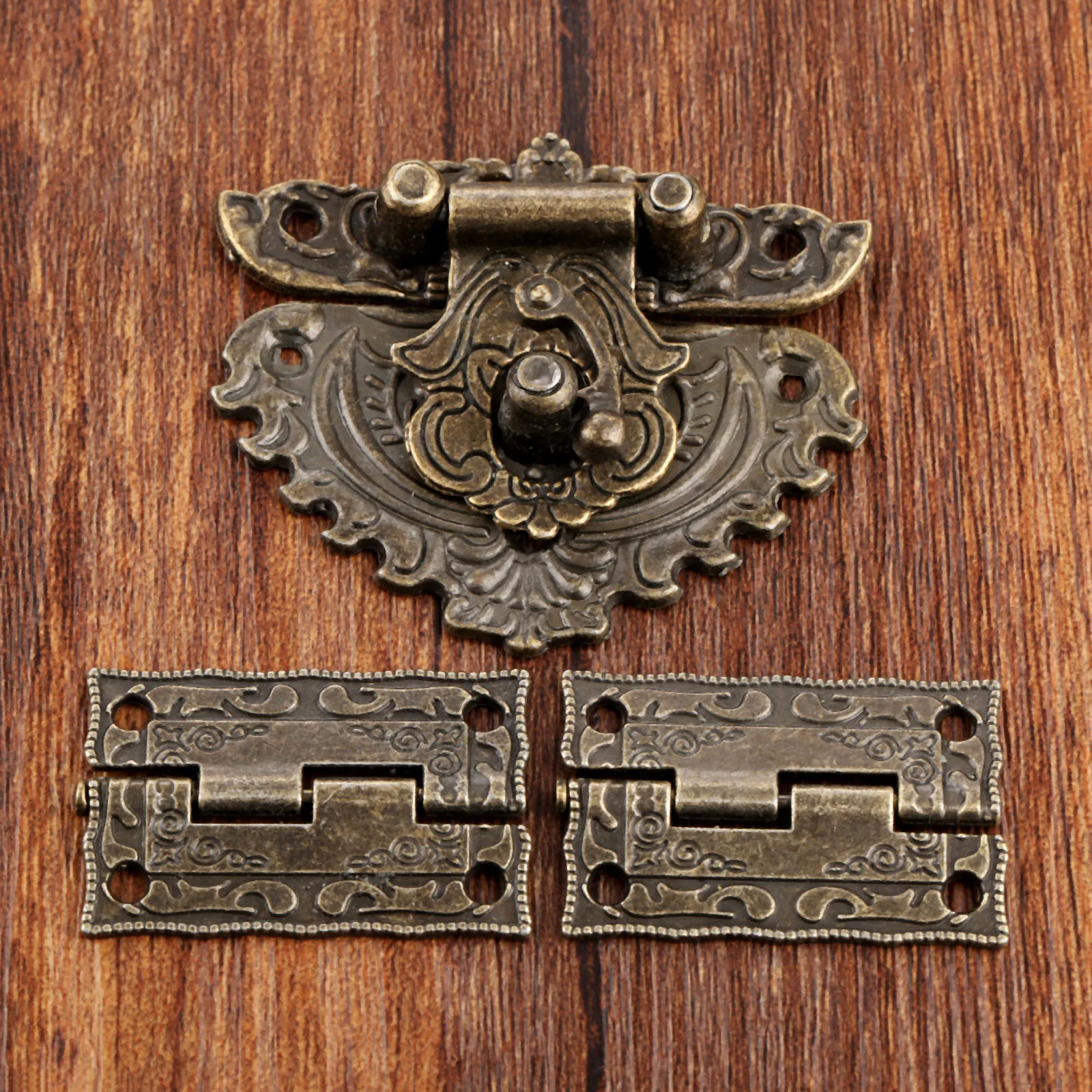 3pcs/set Antique Bronze Padloc - Furniture Hardware Hinges 评论和价格