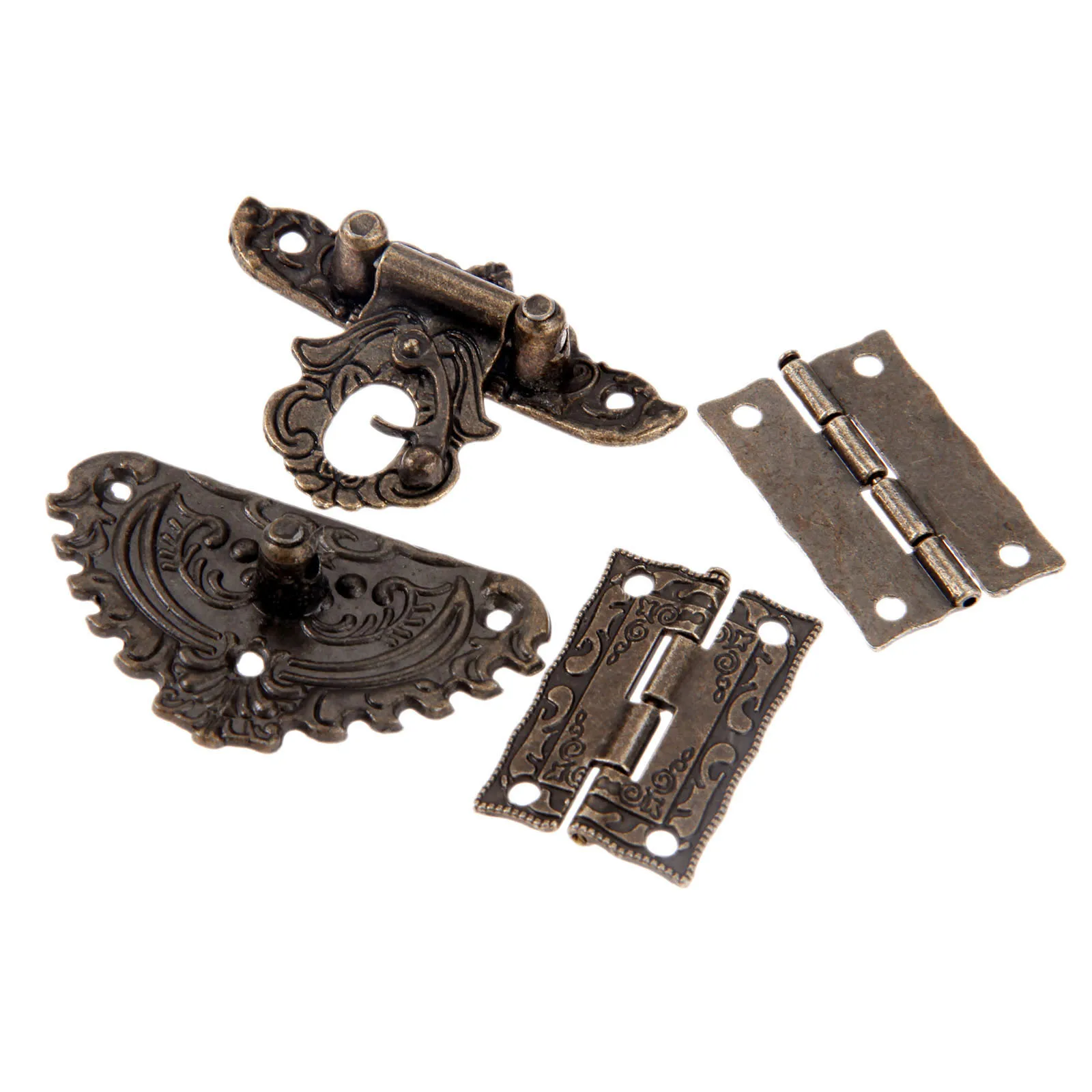 3pcs/set Antique Bronze Padloc - Furniture Hardware Hinges 评论和价格