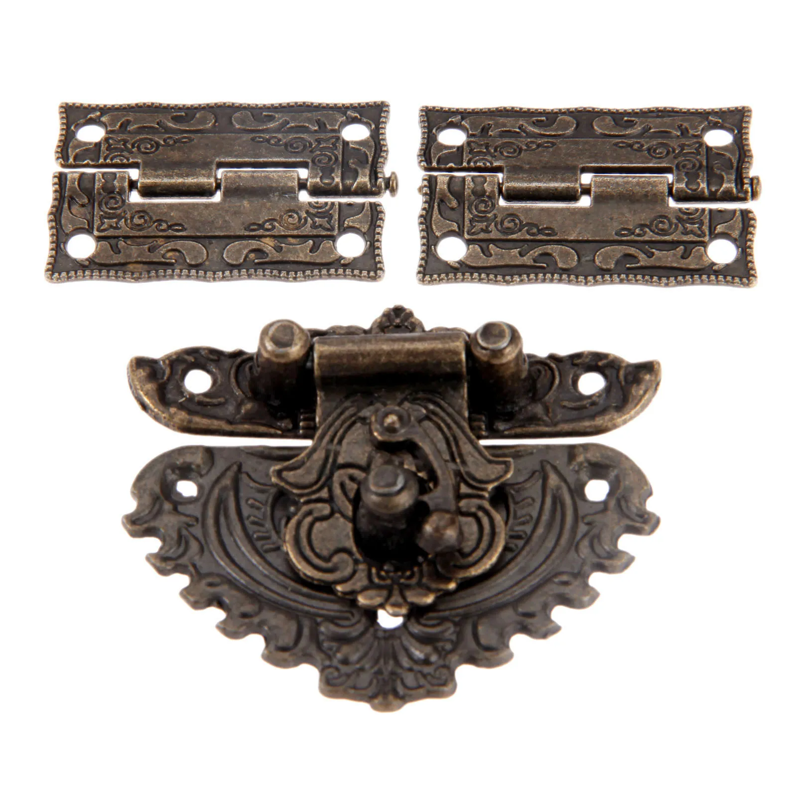 3pcs/set Antique Bronze Padloc - Furniture Hardware Hinges 评论和价格