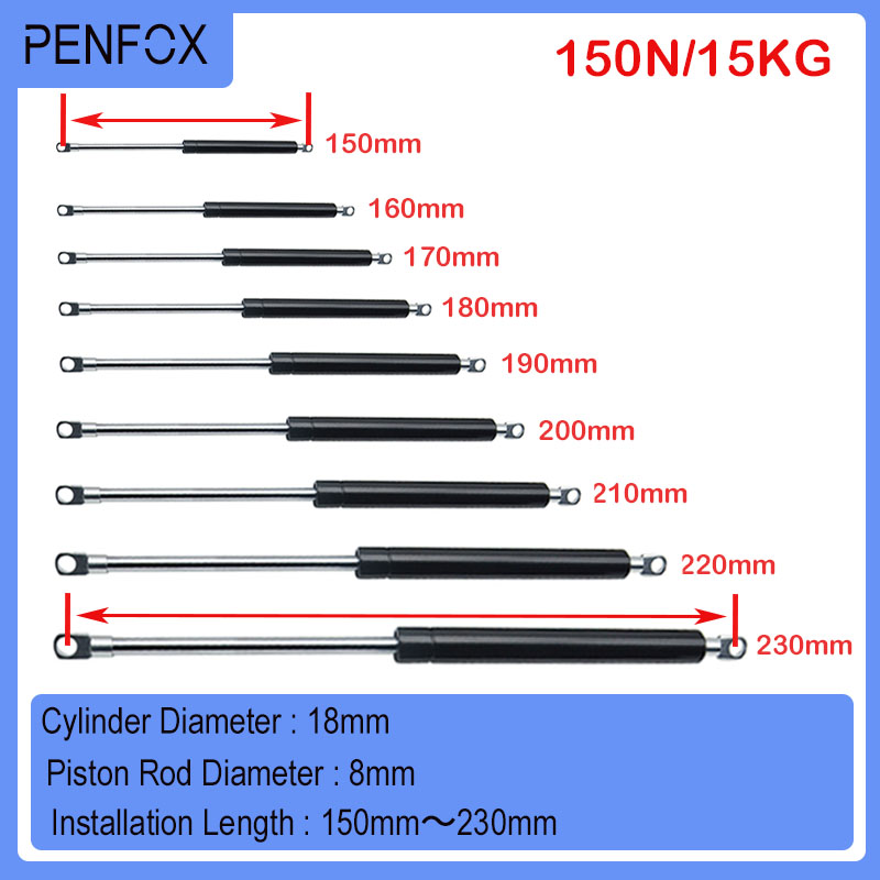 1PC 150-230mm 15kg/150N Car Hy - Furniture Hardware Hinges 评论和价格